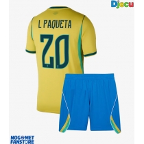 Brazil Lucas Paqueta #20 Domaci Dres za djecu SP 2026 Kratak Rukav (+ Kratke hlače)